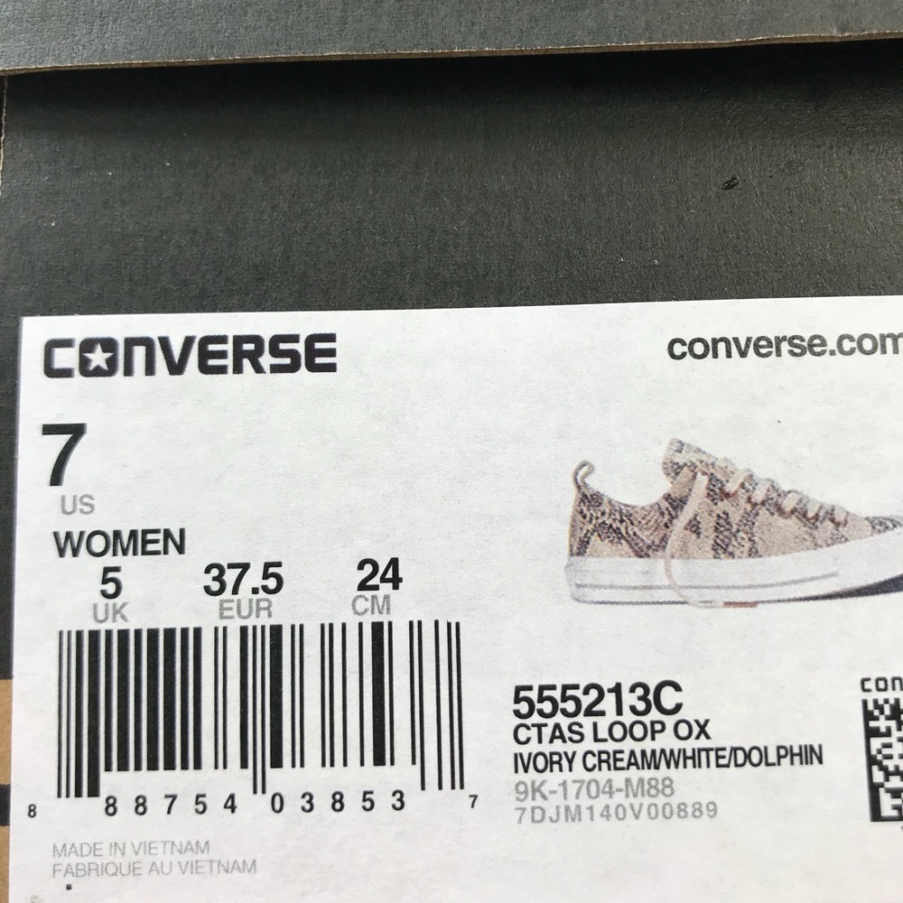 NWT Converse Loop OX Ivory/Cream LT W AUTHENTIC - Picture 6 of 7